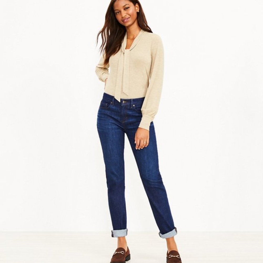Ann Taylor Factory Girlfriend Jean Dark Rinse Size 8